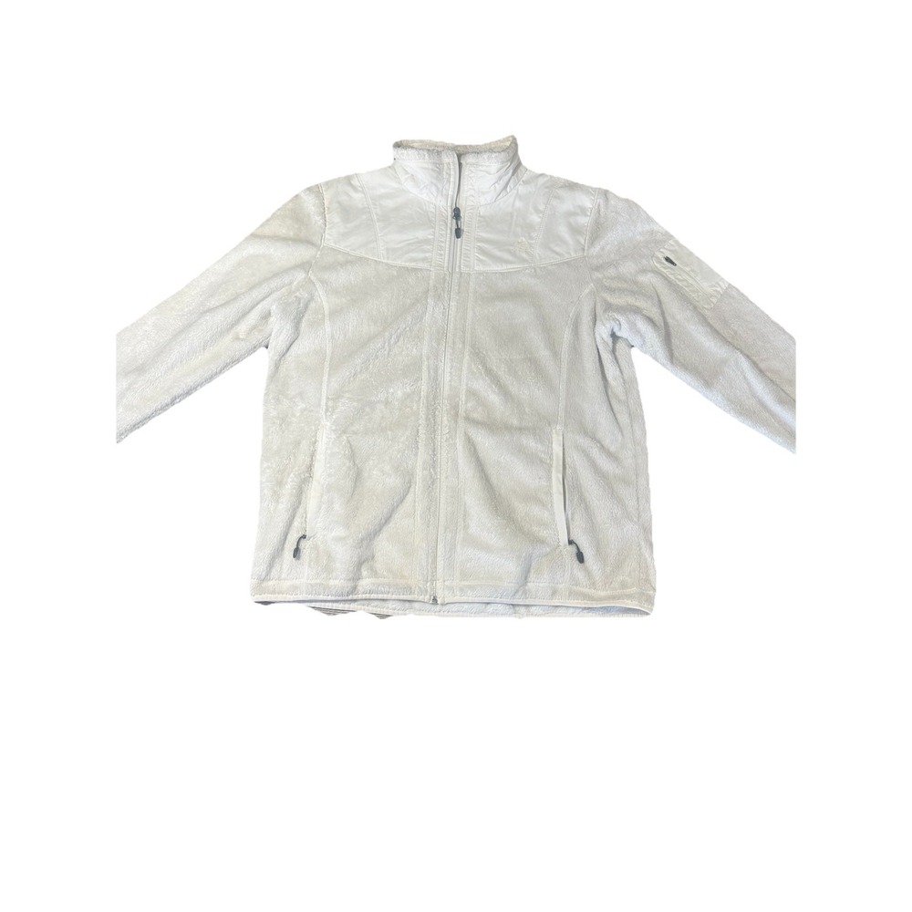 Nike ACG Jacket Womens Medium White Full Zip‎ Fleece Pocket Logo Ladies XL